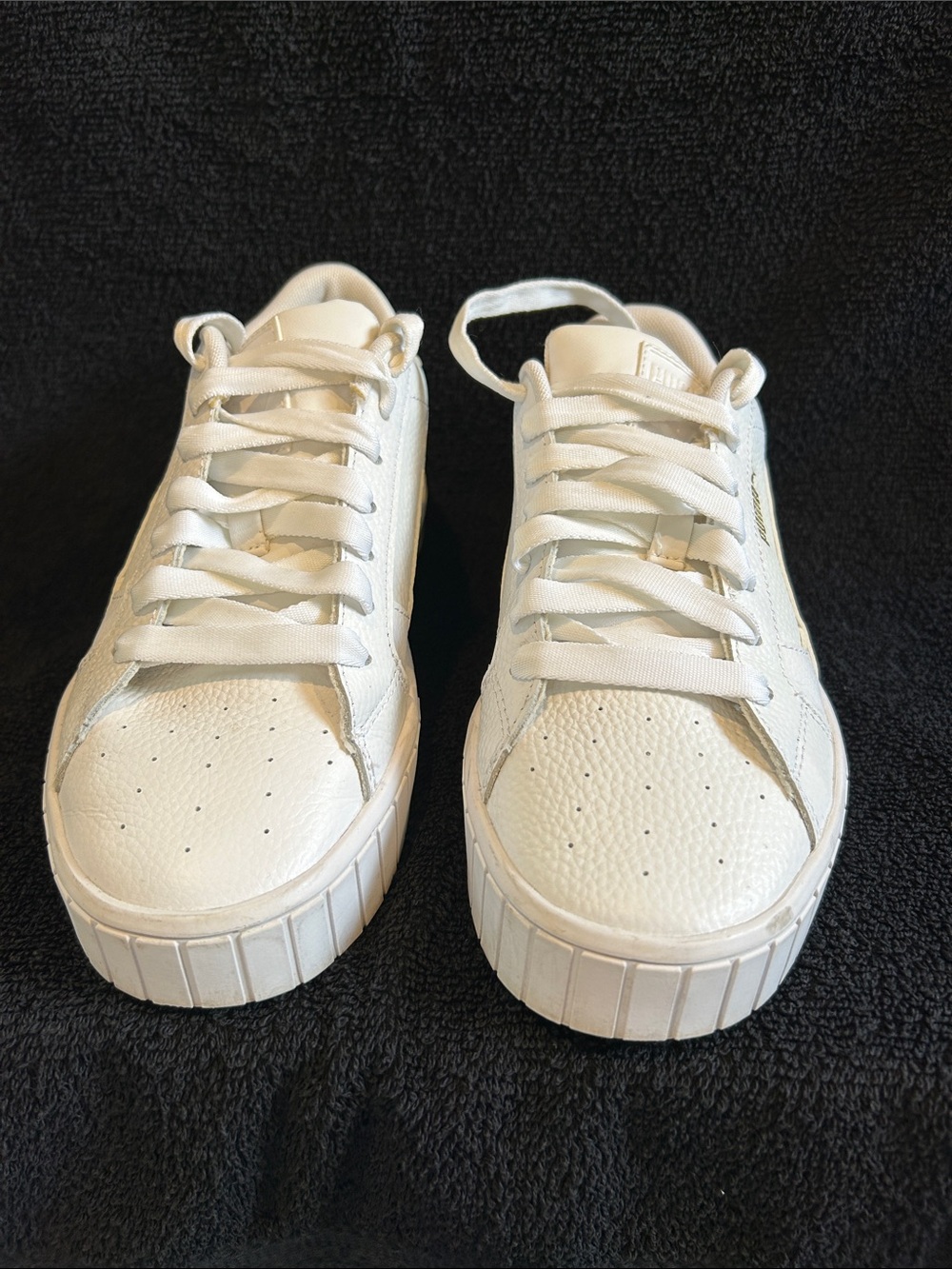 Puma Women’s White Leather Platform Sneakers